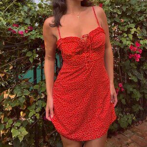 Princess Polly Love Birds Mini Dress Red Size US6